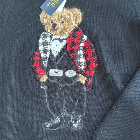 Polo Ralph Lauren Tuxedo Bear Embroidered Sweater - Picture 10 of 13